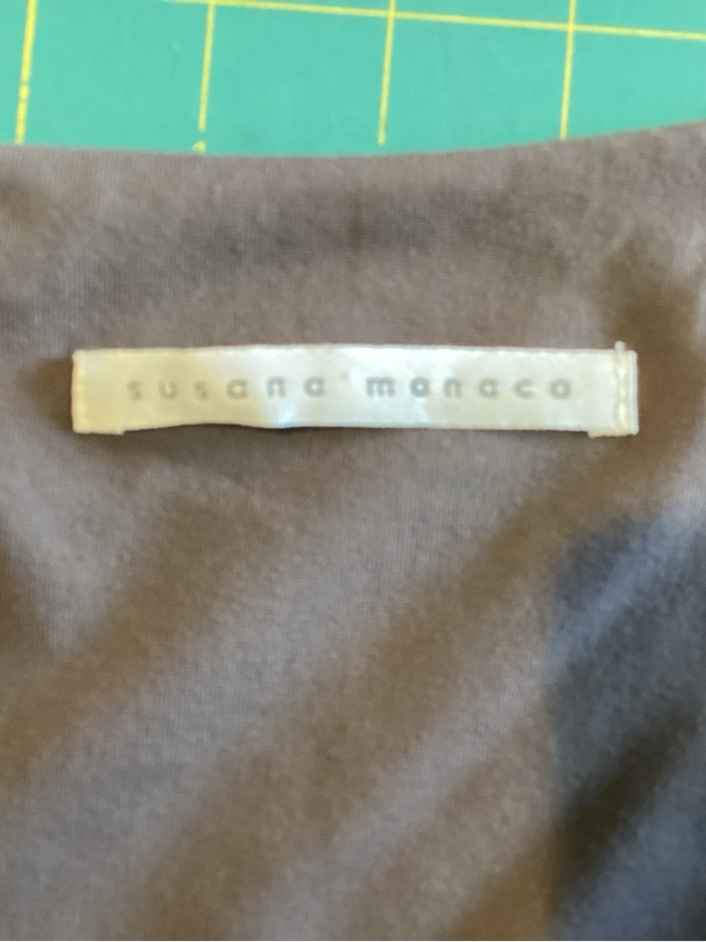 Susana Monaco Taupe Ruched Midi Dress - Picture 4 of 5